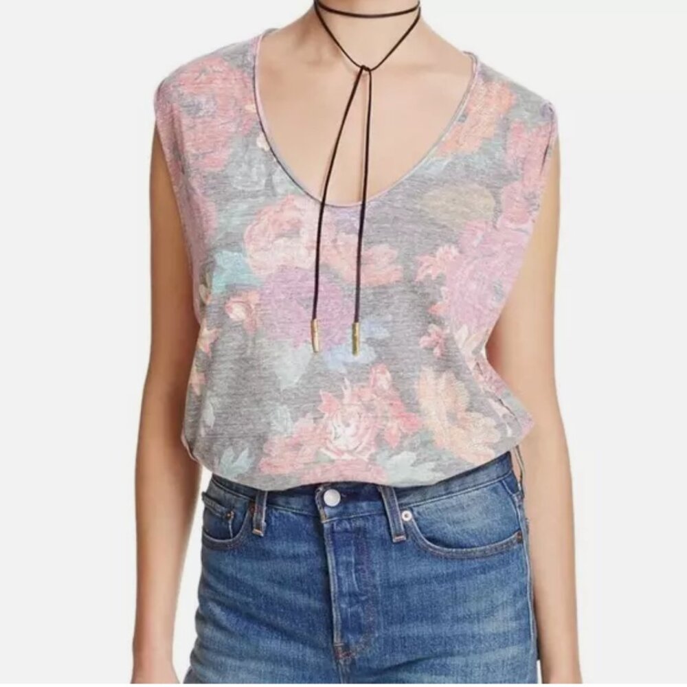 We The Free Tank Top - Floral High Low Pullover Sleeveless